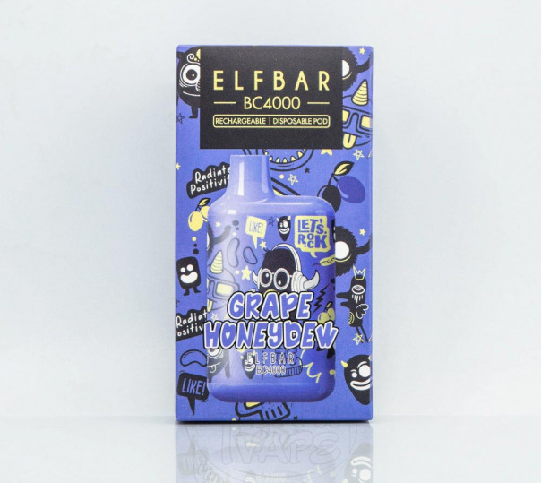 Elf Bar BC4000 LE Grape Honeydew (Виноград с медовой дыней) Одноразовый POD