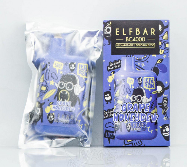 Elf Bar BC4000 LE Grape Honeydew (Виноград с медовой дыней) Одноразовый POD