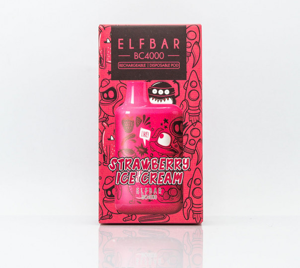 Elf Bar BC4000 LE Strawberry Ice Cream (Клубничное мороженое) Одноразовый POD