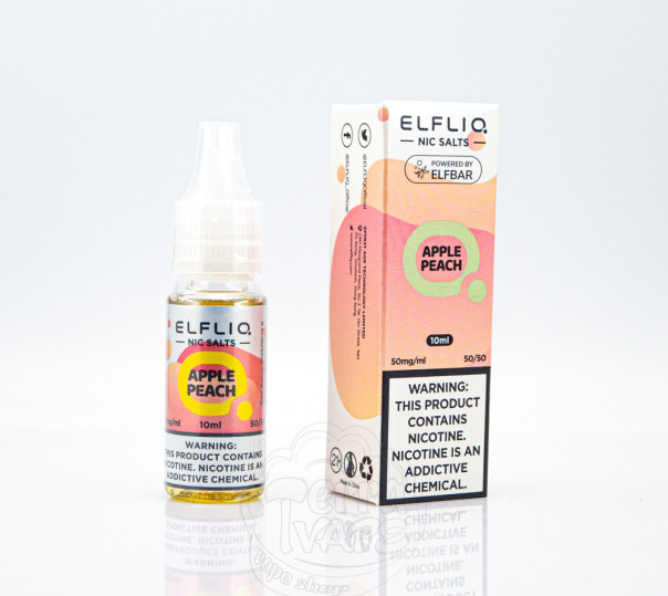 Elf Bar ElfLiq Salt Apple Peach 10ml 50mg от ELF BAR (оригинал) со вкусом яблока с персиком