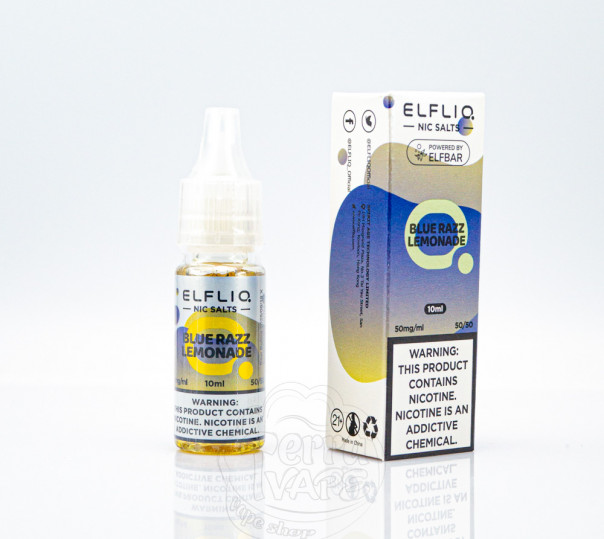 Elf Bar ElfLiq Salt Blue Razz Lemonade 10ml 50mg від ELF BAR (оригінал) зі смаком лимонаду з блакитної малини