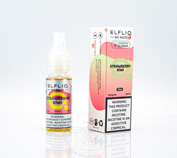 Elf Bar ElfLiq Salt Strawberry Kiwi 10ml 50mg від ELF BAR (оригінал) зі смаком полуниці з ківі