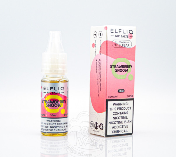 Elf Bar ElfLiq Salt Strawberry Snoow 10ml 50mg от ELF BAR (оригинал) со вкусом клубничного мороженого