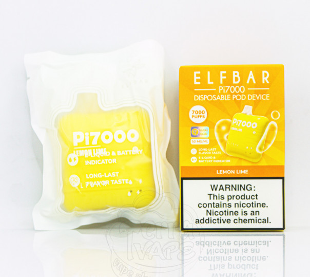 Elf Bar Pi7000 Lemon Lime (лимон с лаймом) Одноразовый POD