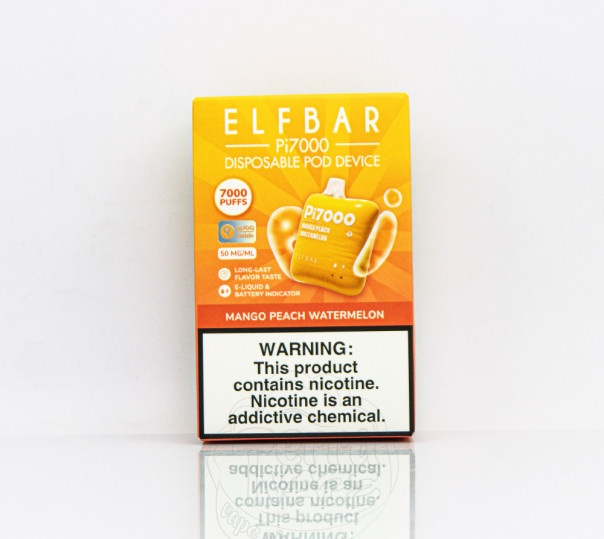 Elf Bar Pi7000 Mango Peach Watermelon (манго с персиком и арбузом) Одноразовый POD