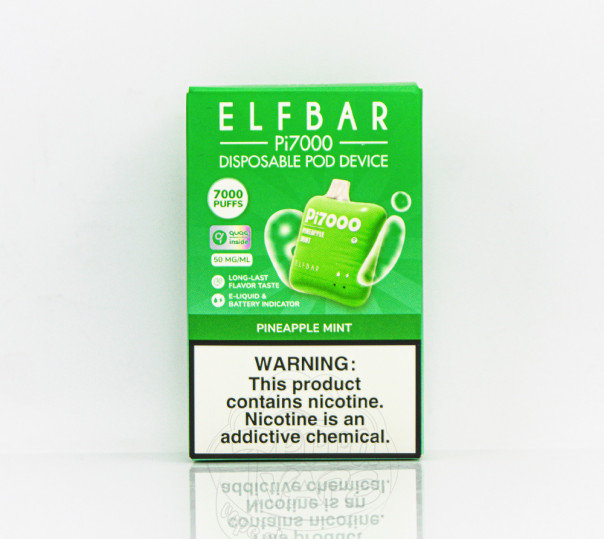 Elf Bar Pi7000 Pineapple Mint (ананас с мятой) Одноразовый POD