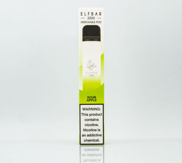 Elf Bar 2000 Sour Apple (Кислое яблоко) Одноразовый POD