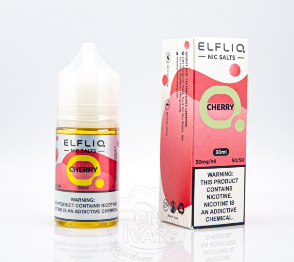 Рідина Elf Bar ElfLiq Salt Cherry 30ml 50mg від ELF BAR (оригінал) зі смаком вишні