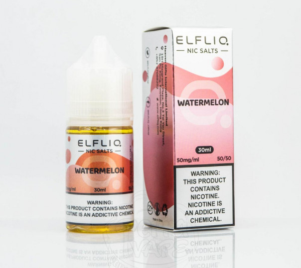 Жидкость ELFLIQ Salt Watermelon 30ml 50mg от ELF BAR (оригинал) со вкусом арбуза