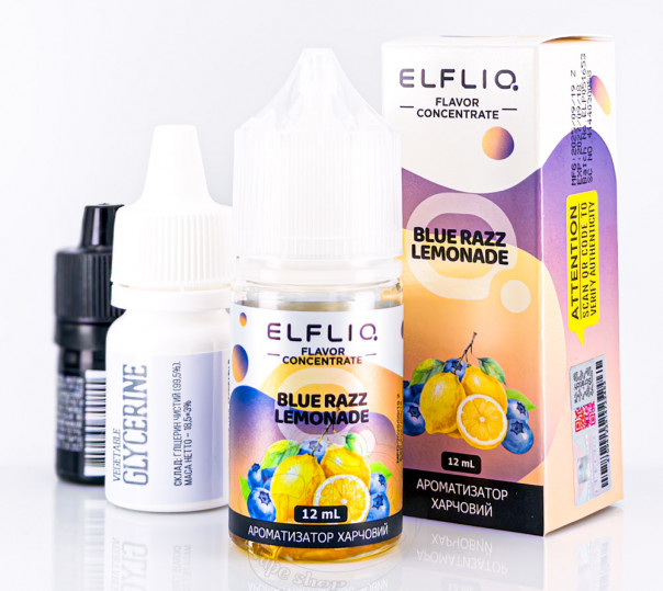 Жидкость ELFLIQ Salt Blue Razz Lemonade 30ml 50mg от ELF BAR (оригинал, набор компонентов) со вкусом лимонада с голубой малиной