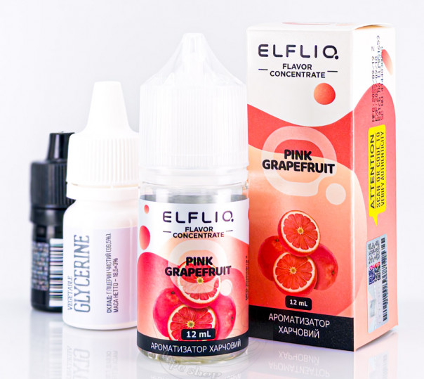 Рідина ELFLIQ Salt Pink Grapefruit 30ml 50mg від ELF BAR (оригінал, набір компонентів) зі смаком грейпфрута