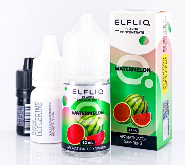 Рідина ELFLIQ Salt Watermelon 30ml 50mg від ELF BAR (оригінал, набір компонентів) зі смаком кавуна