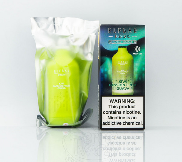 Elf Bar BB3000 Kiwi Passion Fruit Guava (Киви, маракуйя, гуава) Одноразовый POD