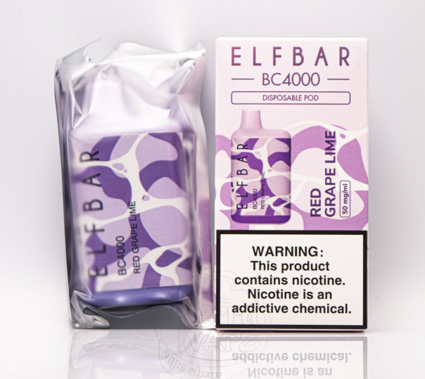 Elf Bar BC4000 Red Grape Lime (Виноград з лаймом) Одноразовий POD