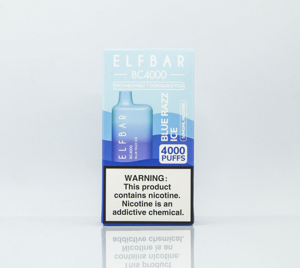 Elf Bar BC4000 Blue Razz Ice (Голубая малина с холодком) Одноразовый POD