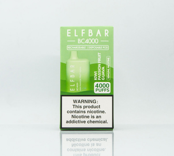 Elf Bar BC4000 Kiwi Passion Fruit Guava (Киви, маракуйя, гуава) Одноразовый POD