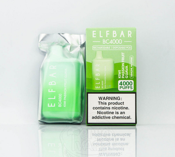 Elf Bar BC4000 Kiwi Passion Fruit Guava (Киви, маракуйя, гуава) Одноразовый POD