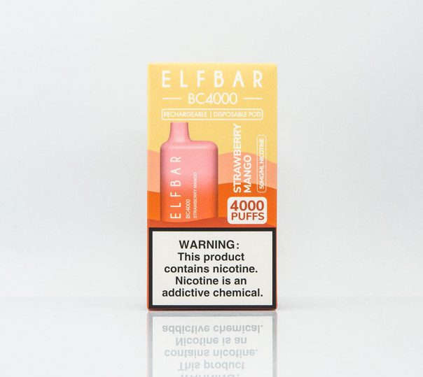 Elf Bar BC4000 Strawberry Mango (Клубника с манго) Одноразовый POD