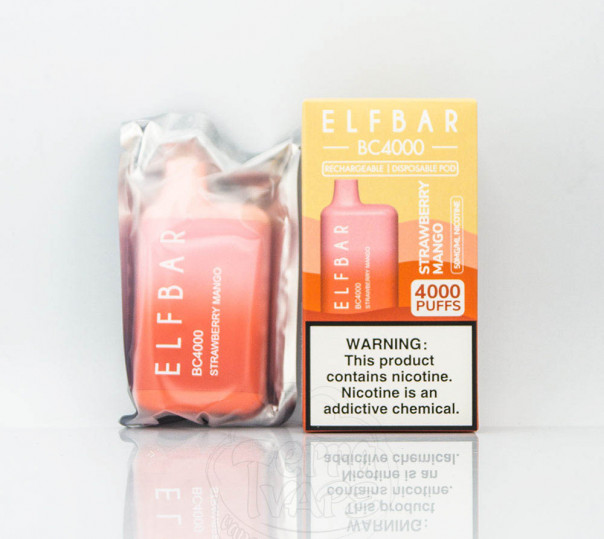 Elf Bar BC4000 Strawberry Mango (Клубника с манго) Одноразовый POD