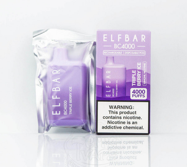 Elf Bar BC4000 Triple Berry Ice (Ягоды с холодком) Одноразовый POD