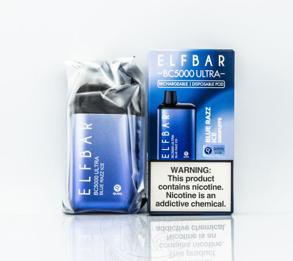 Elf Bar BC5000 Ultra Blue Razz Ice (Синяя малина с холодком) Одноразовый POD