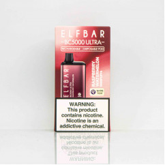 Elf Bar BC5000 Ultra Raspberry Watermelon (малина с арбузом) Одноразовая электронная сигарета