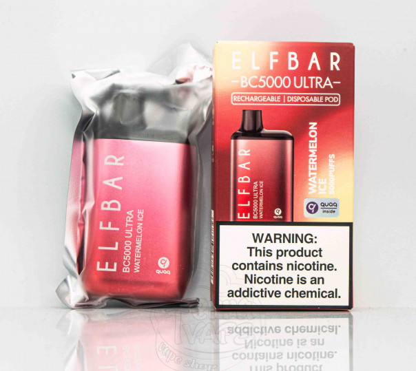 Elf Bar BC5000 Ultra Watermelon Ice (арбуз) Одноразовый POD