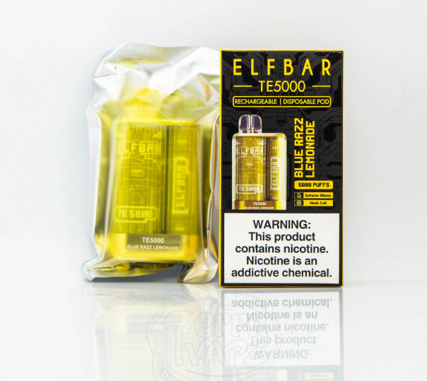 Elf Bar TE5000 Blue Razz Lemonade (Лимонад с голубой малиной) Одноразовый POD