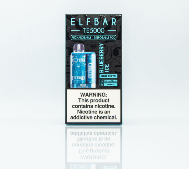 Elf Bar TE5000 Blueberry Ice (Черника с холодком) Одноразовый POD