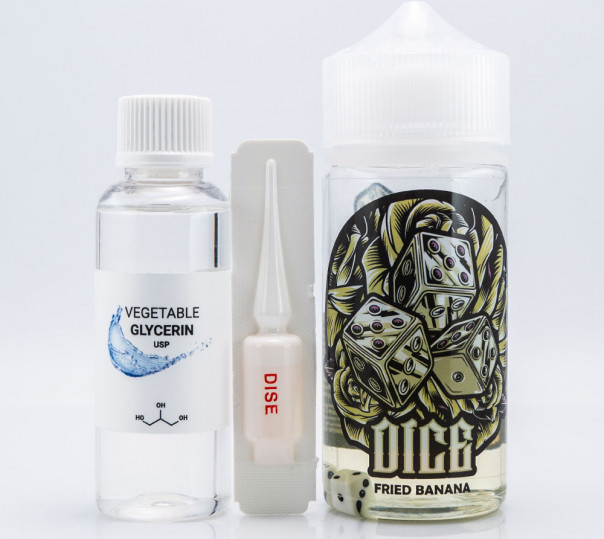 Рідина Dice Organic Fried Banana 100ml 3mg (набір компонентів)