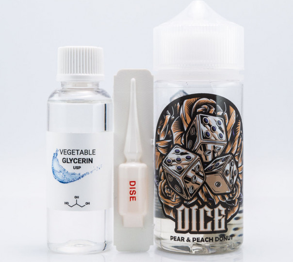 Жидкость Dice Organic Pear & Peach Donut 100ml 3mg (набор компонентов)