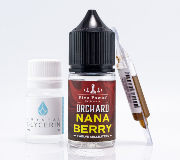 Жидкость Five Pawns Orchard Blends Salt Nana Berry 30ml 50mg со вкусом клубники и банана (набор компонентов)
