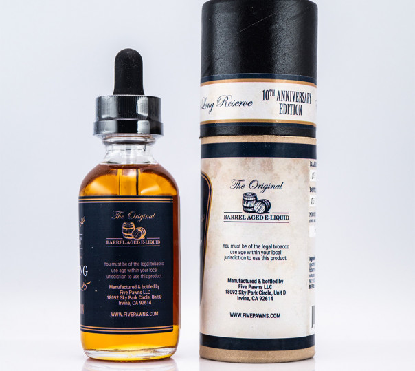 Жидкость Five Pawns Organic Castle Long RESERVE 60ml 12mg на органическом никотине со вкусом бурбона, миндаля и кокоса