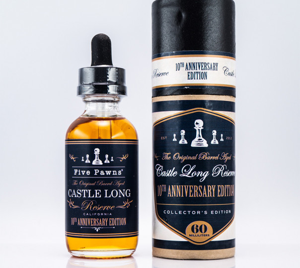 Рідина Five Pawns Organic Castle Long RESERVE 60ml 12mg на органічному нікотині зі смаком бурбона, мигдалю і кокоса