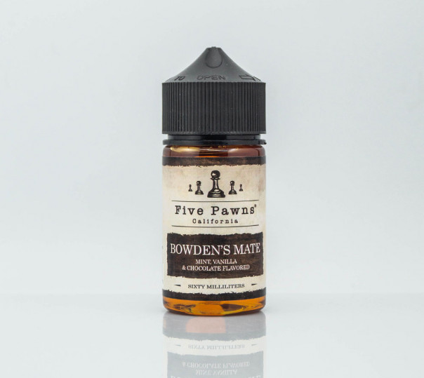 Рідина Five Pawns Organic Bowden's Mate 60ml 12mg на органічному нікотині зі смаком шоколаду з м'ятою