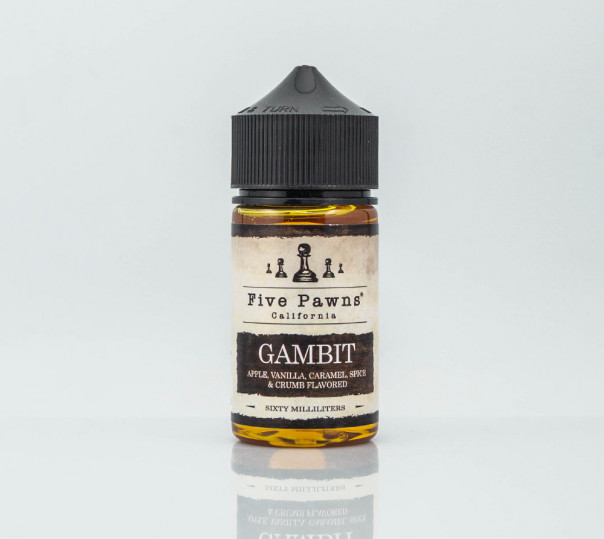 Жидкость Five Pawns Organic Gambit 60ml 12mg на органическом никотине со вкусом яблочного пирога