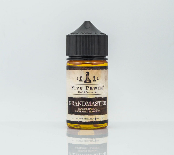 Жидкость Five Pawns Organic Grandmaster 60ml 12mg на органическом никотине со вкусом банана с арахисовым маслом