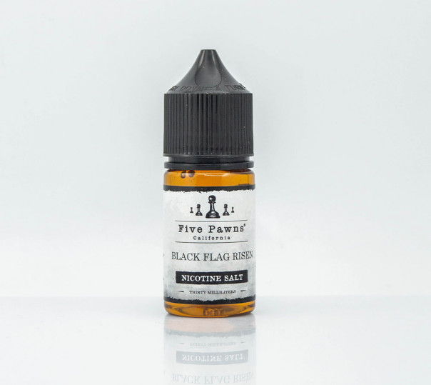 Рідина Five Pawns Salt Black Flag Risen 30ml 30mg на сольовому нікотині зі смаком тютюну з кавою