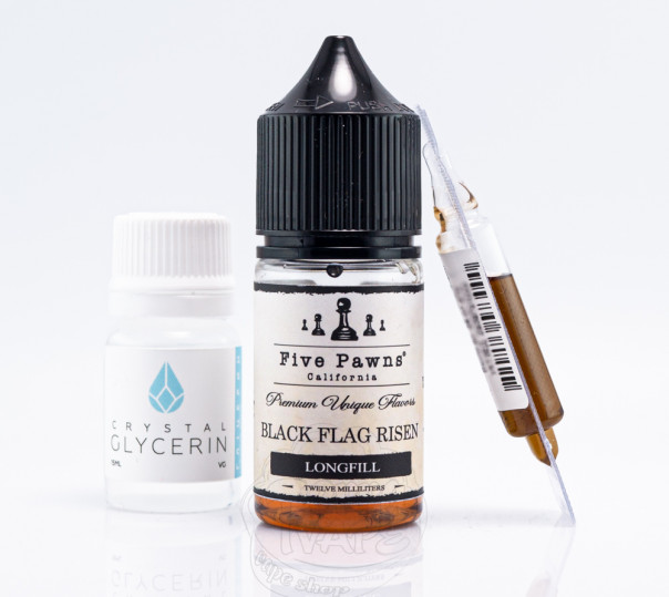 Жидкость Five Pawns Salt Black Flag Risen 30ml 50mg со вкусом табачки с кофе (набор компонентов)