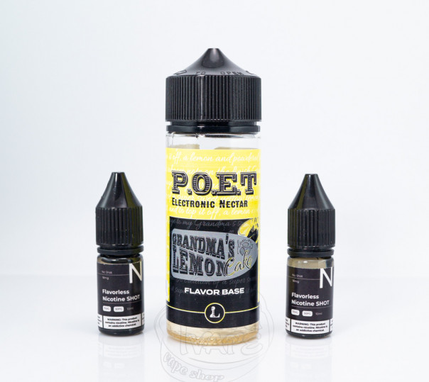 Рідина Five Pawns Legacy Collection Organic Shortfill Poet Grandma's Lemon Cake 120ml 6mg на органічному нікотині