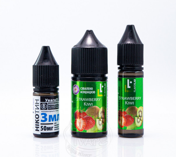 Рідина Aroma Max Salt Strawberry Kiwi 30ml 50mg зі смаком полуниці та ківі (набір компонентів)