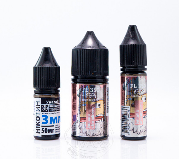 Рідина FL350 Salt Banana Strawberry 30ml 50mg зі смаком полуниці та банана (набір компонентів)