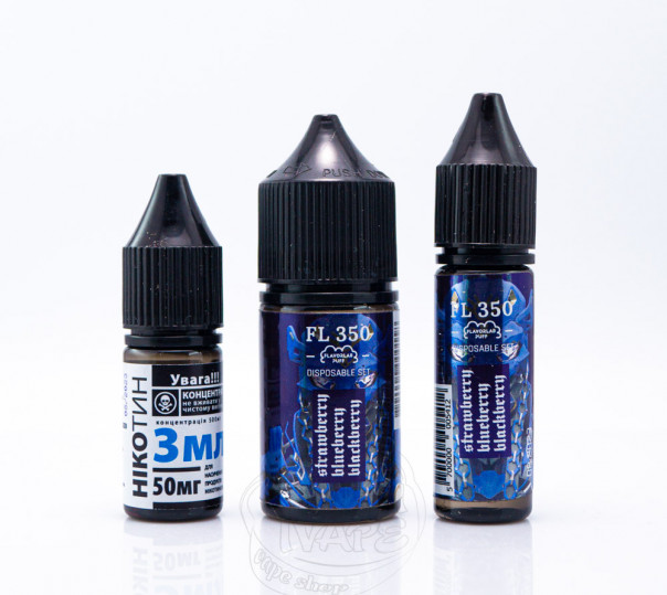 Жидкость FL350 Salt Strawberry Blueberry Blackberry 30ml 50mg со вкусом ягод (набор компонентов)