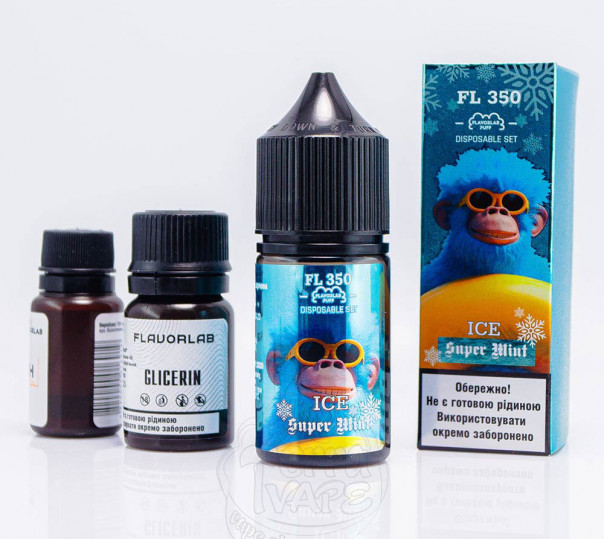 Рідина Flavorlab FL350 Salt Supermint Ice 30ml 50mg зі смаком морозної м'яти (набір компонентів)