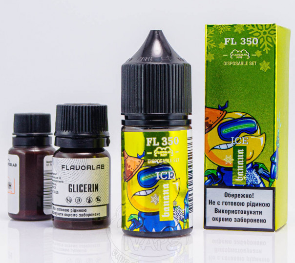 Жидкость Flavorlab FL350 Salt Banana Ice 30ml 50mg со вкусом банана с холодком (набор компонентов)