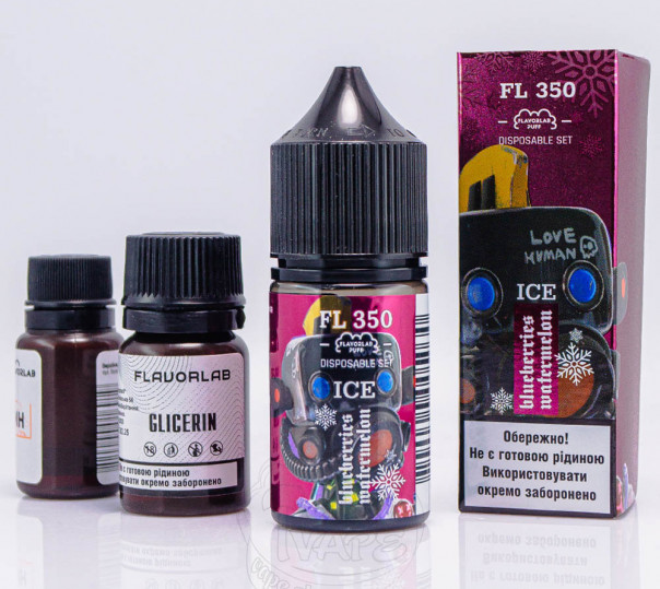Жидкость Flavorlab FL350 Salt Blueberries Watermelon Ice 30ml 50mg со вкусом арбуза и черники (набор компонентов)