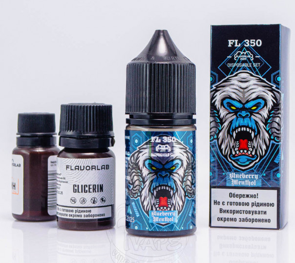 Жидкость Flavorlab FL350 Salt Blueberry Menthol 30ml 50mg со вкусом черники с ментолом (набор компонентов)