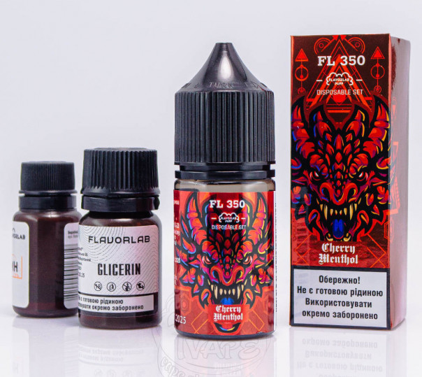 Рідина Flavorlab FL350 Salt Cherry Menthol 30ml 50mg зі смаком вишні з ментолом (набір компонентів)