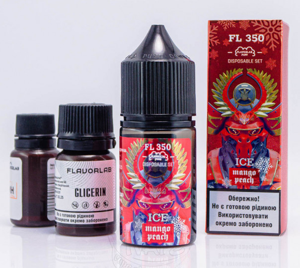 Жидкость Flavorlab FL350 Salt Mango Peach Ice 30ml 50mg со вкусом персика и манго (набор компонентов)