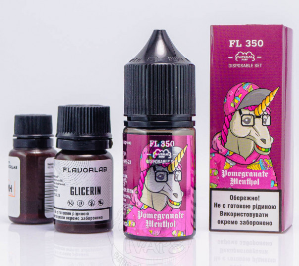 Жидкость Flavorlab FL350 Salt Pomegranate Menthol 30ml 50mg со вкусом граната с ментолом (набор компонентов)